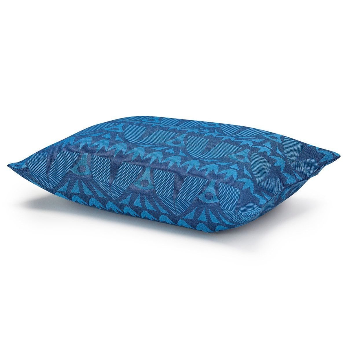 Holi Sapphire Outdoor Pillow by Le Jacquard Français