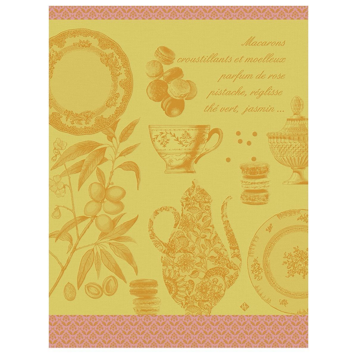 Macarons Mango Tea Towels by Le Jacquard Français
