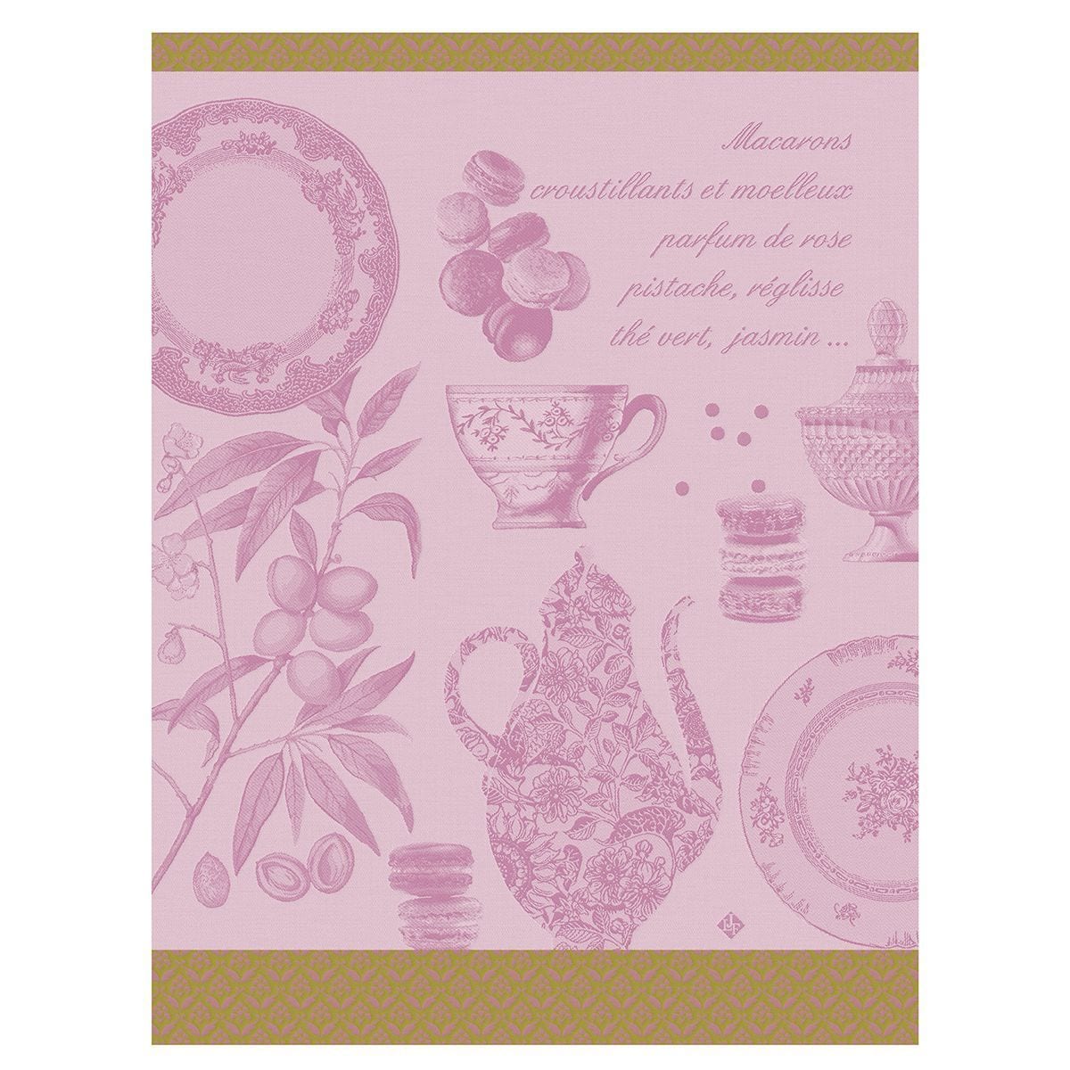 Macarons Pink Tea Towels by Le Jacquard Français