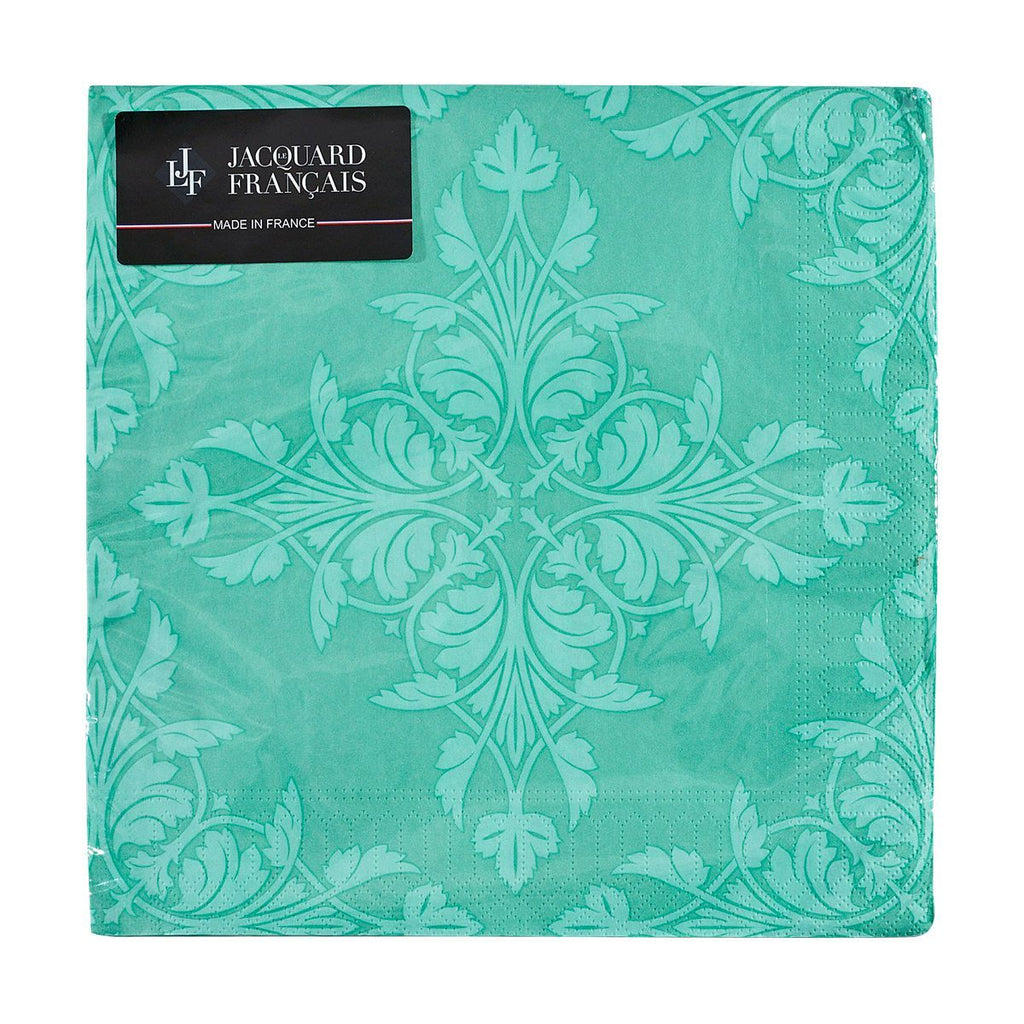 Syracuse Aqua Paper Napkins by Le Jacquard Français