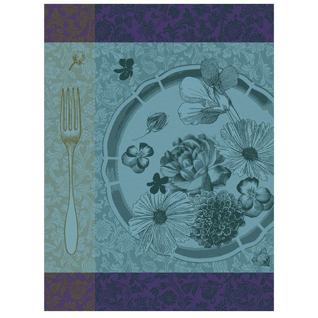 Fleurs À Croquer Chlorophyll Tea Towels by Le Jacquard Français