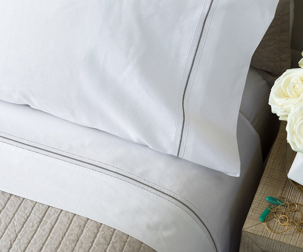 Bella White with Raffia Sheet Set by Lili Alessandra