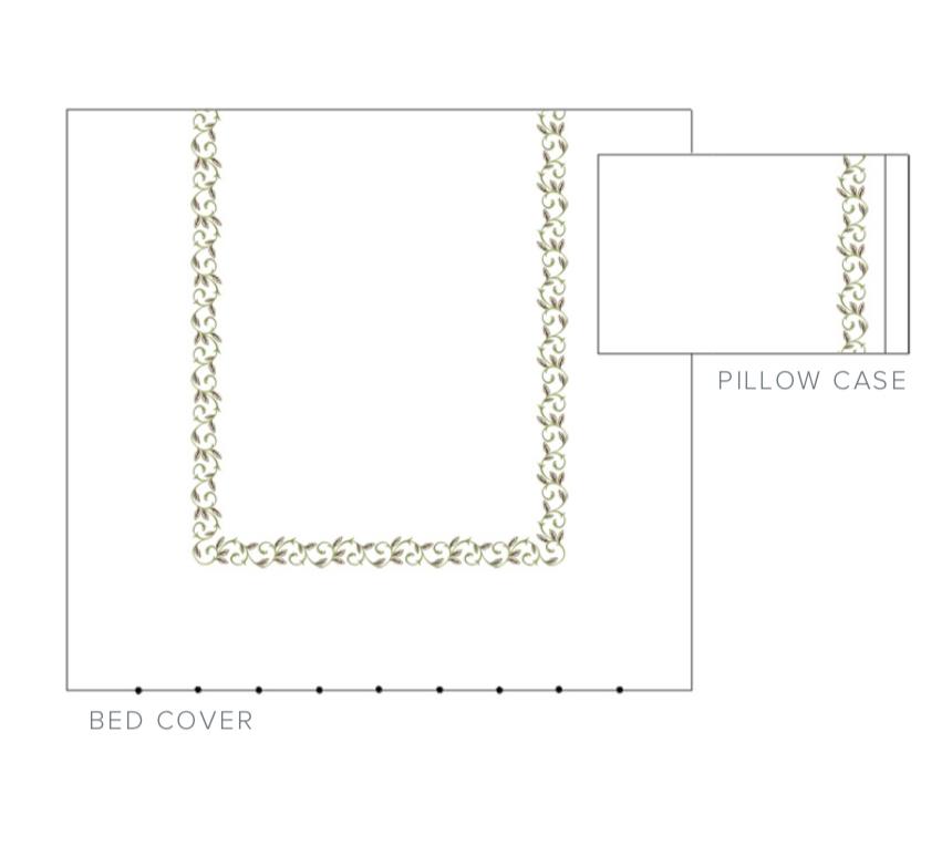 Dea Fine Linens Marina Mint Green King Duvet