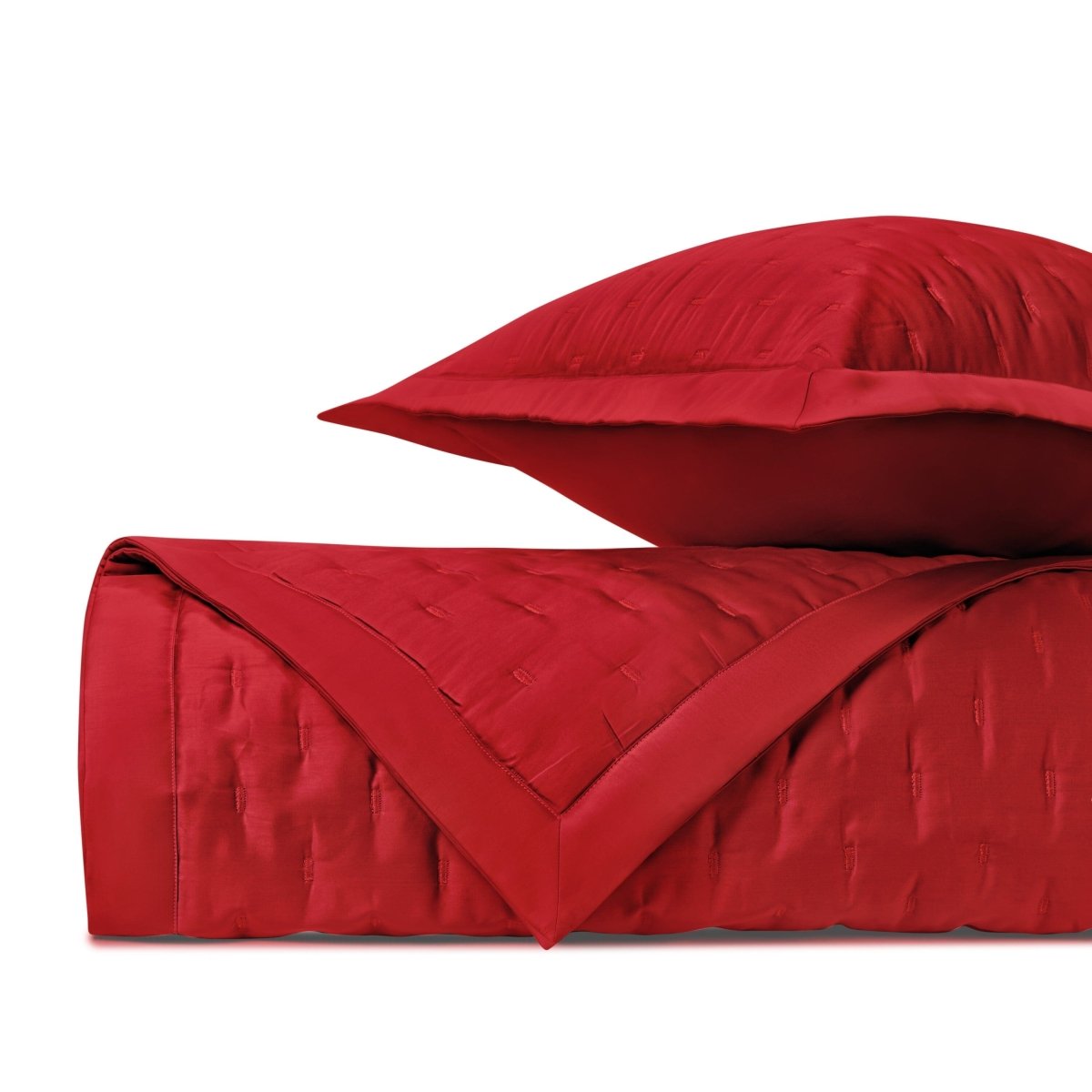 Fil Coupe Quilted Bright Red by Home Treasures