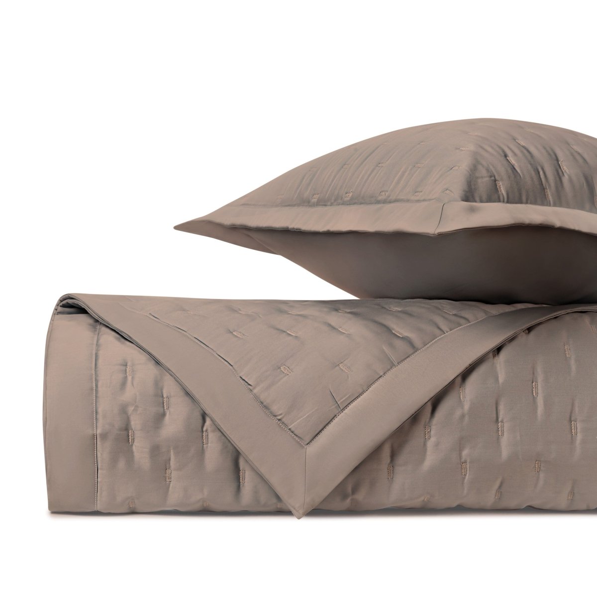 Fil Coupe Quilted Mist Gray by Home Treasures