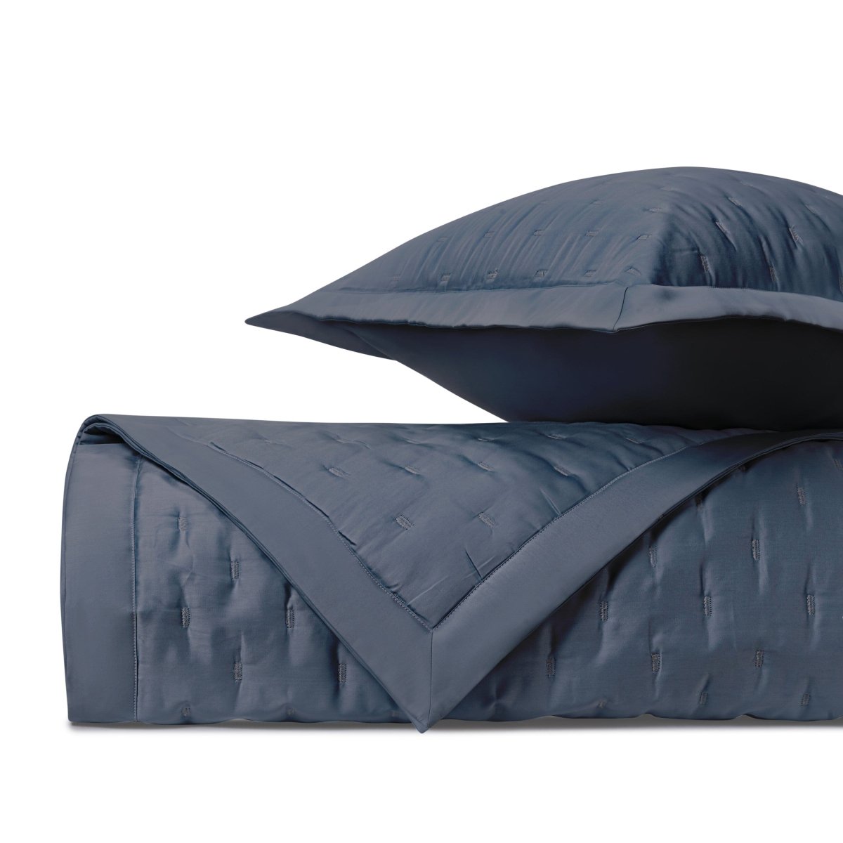 Fil Coupe Quilted Stone Blue by Home Treasures