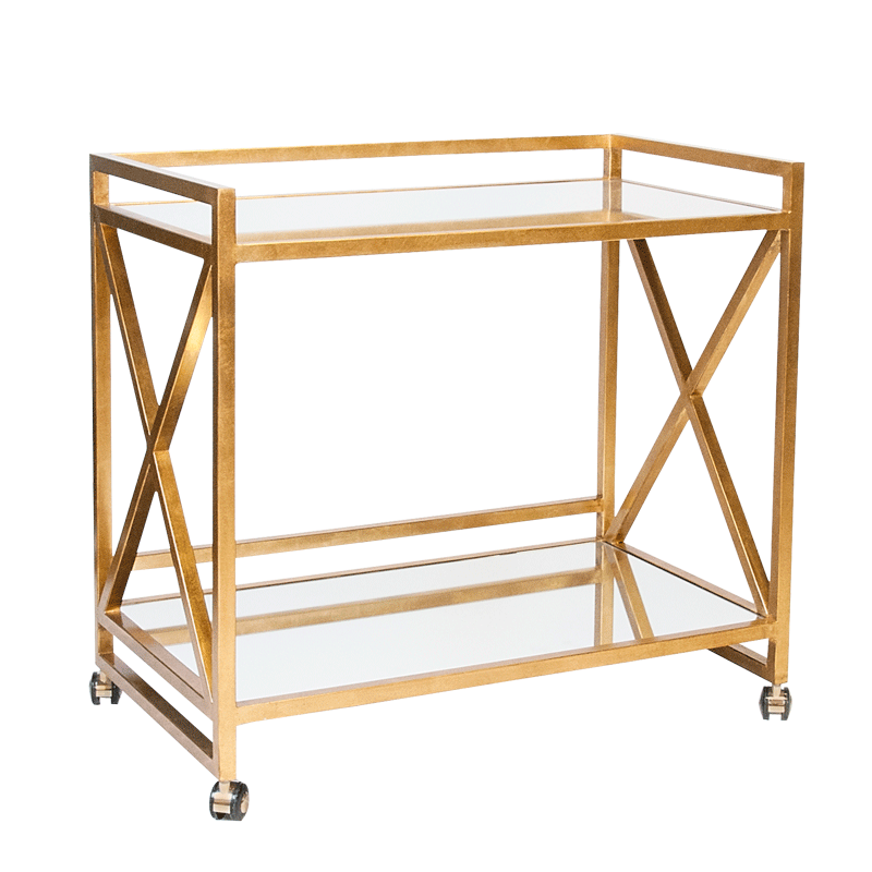 Gerard Gold Bar Cart by Worlds Away