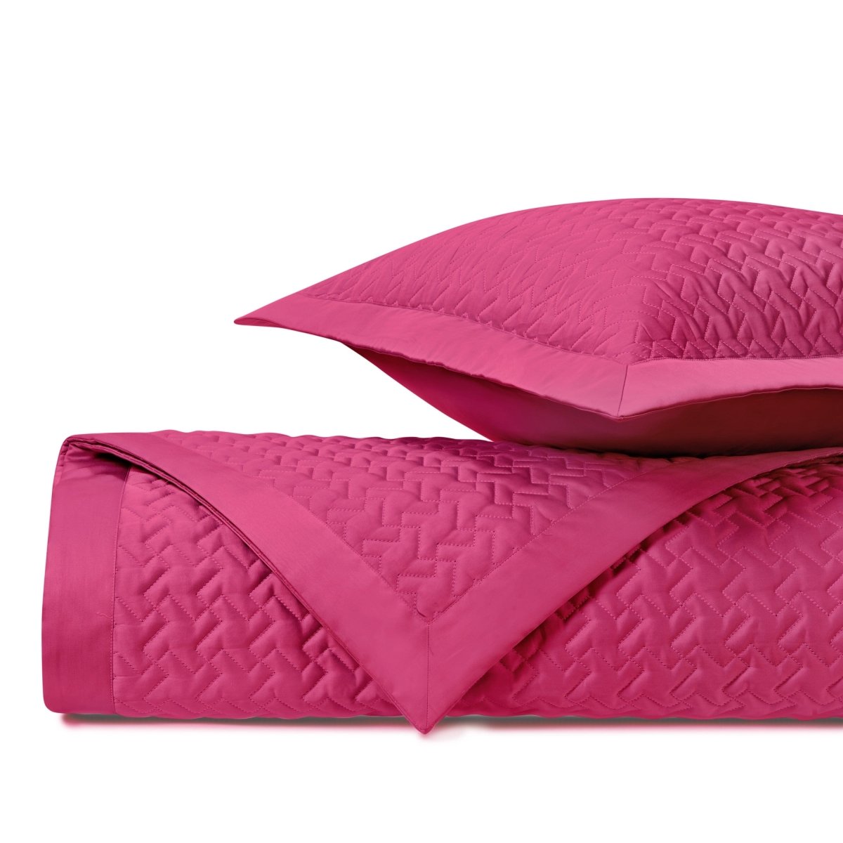 Houndstooth Quilted Bright Pink by Home Treasures
