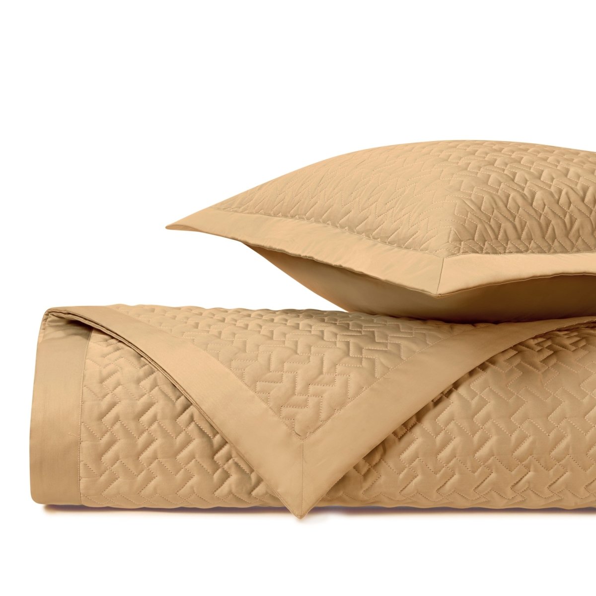 Houndstooth Quilted Gold by Home Treasures