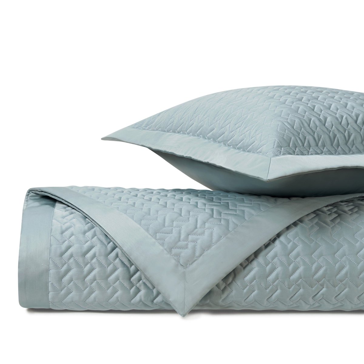 Houndstooth Quilted Sion Blue by Home Treasures