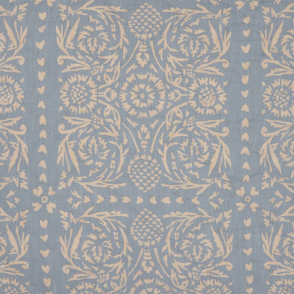 Raisa Slate Cotton Chambray Reversible Quilts by John Robshaw