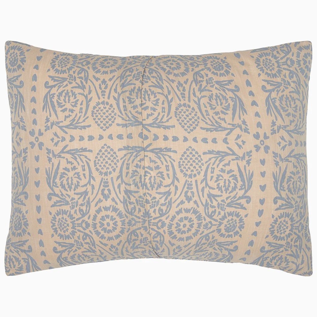 Raisa Slate Cotton Chambray Reversible Quilts by John Robshaw