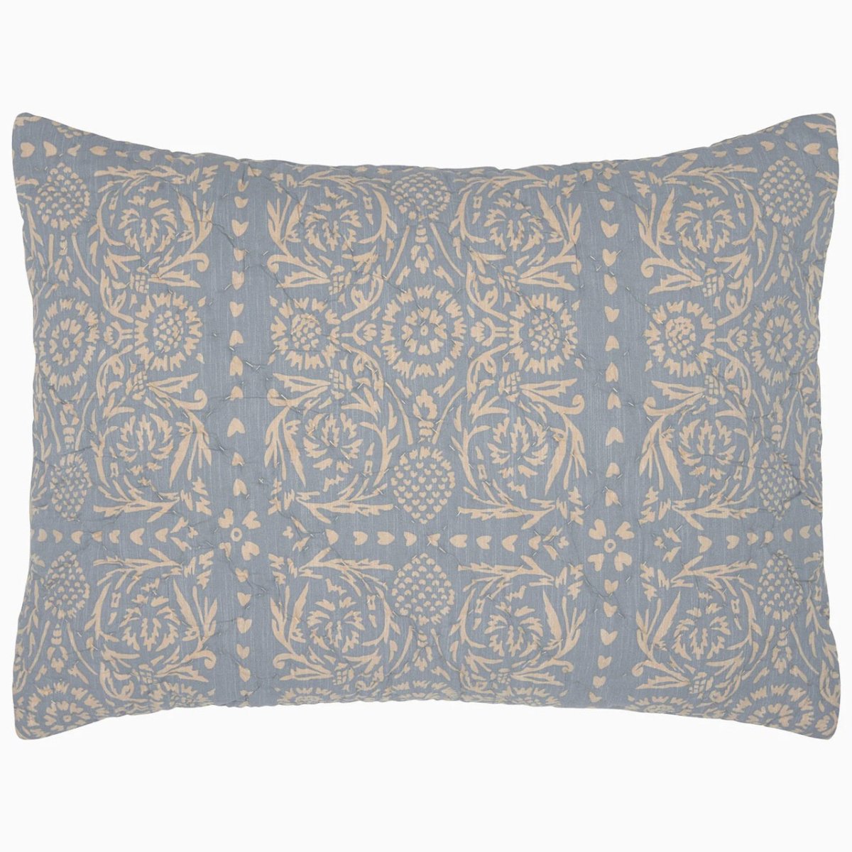 Raisa Slate Cotton Chambray Reversible Quilts by John Robshaw