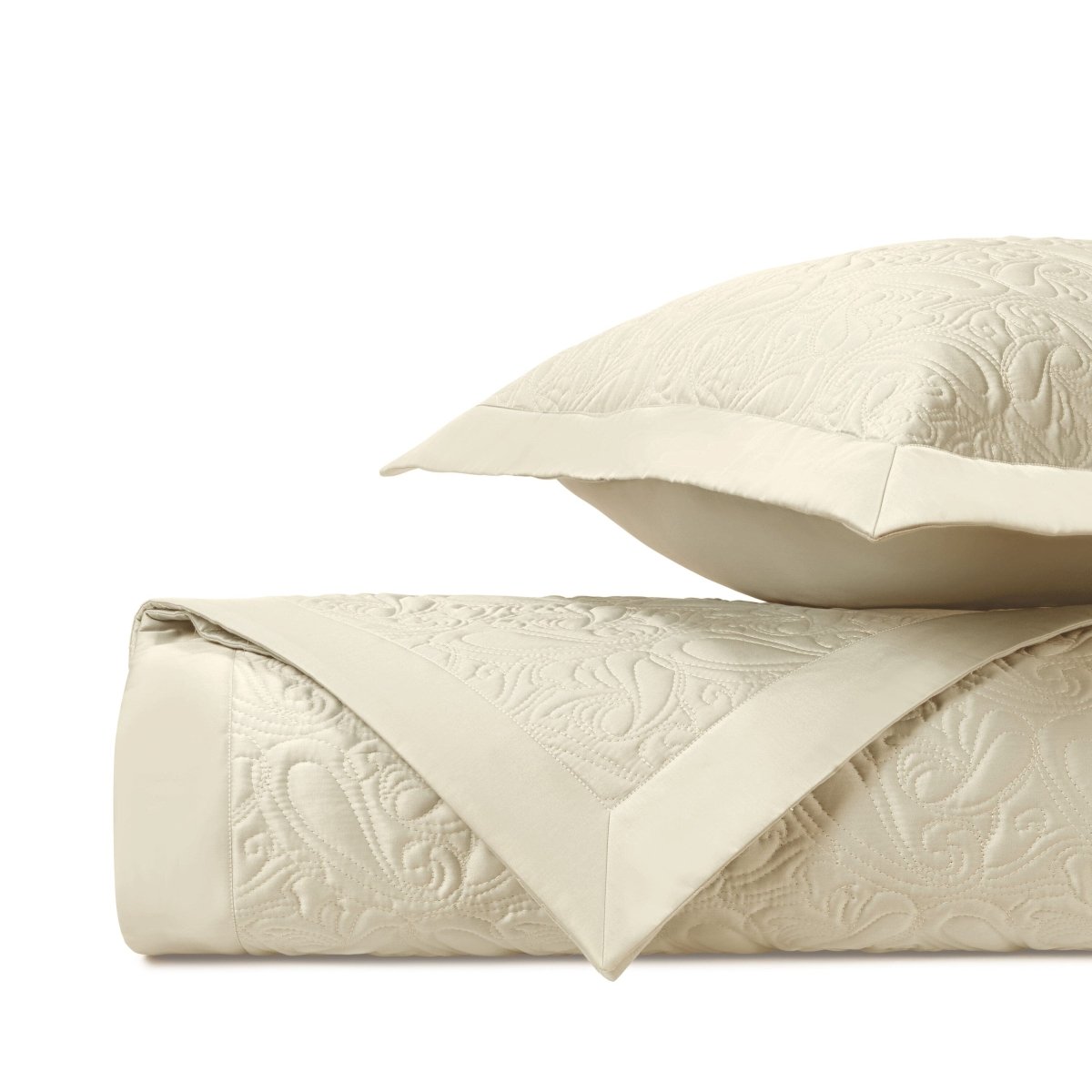 Kashmir Quilted Ivory by Home Treasures