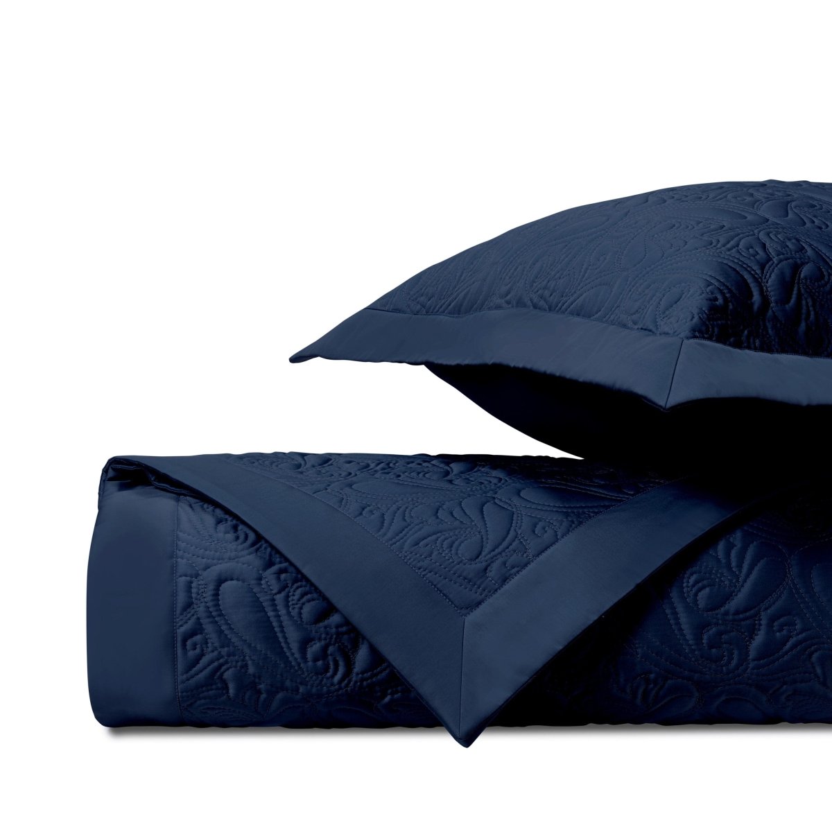 Kashmir Quilted Navy Blue by Home Treasures