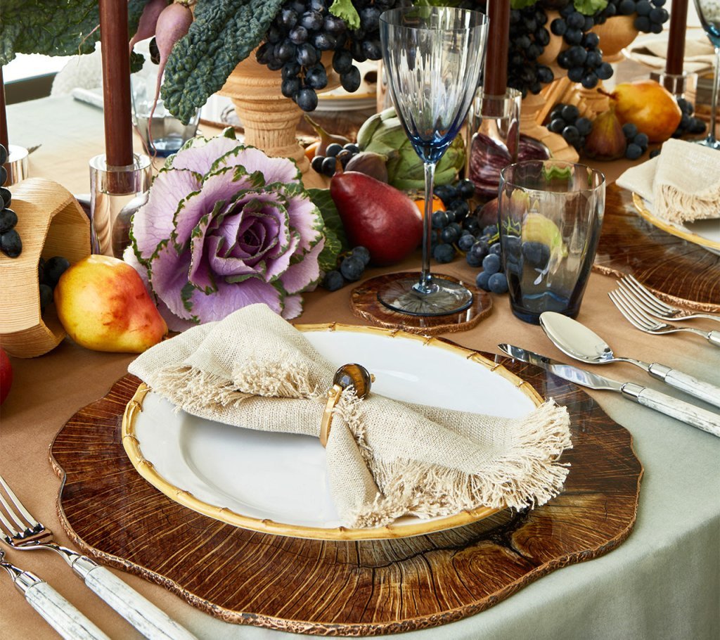 Cedar Placemat in Brown Set of 4 by Kim Seybert