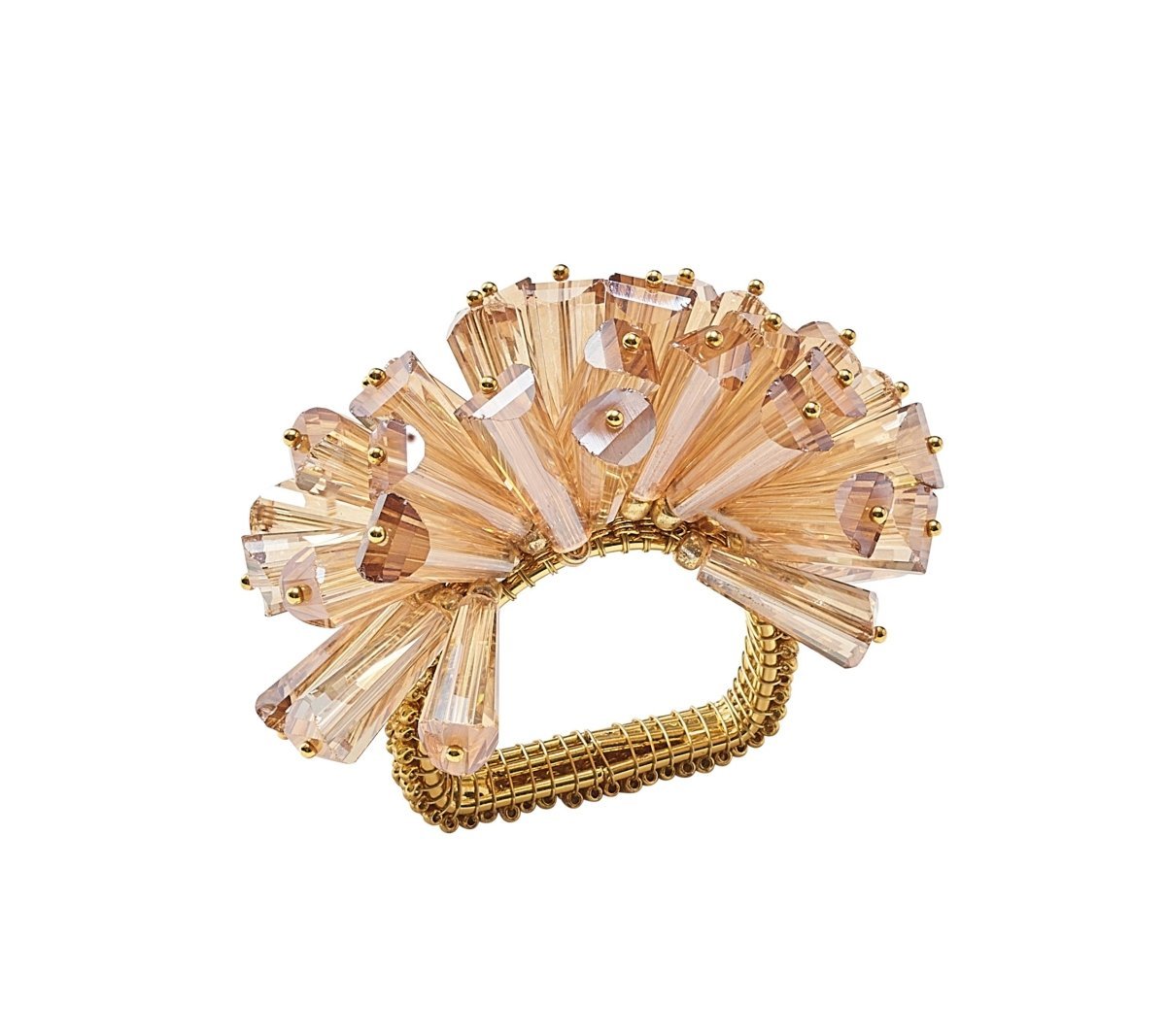 Dazzle Napkin Ring in Champagne by Kim Seybert