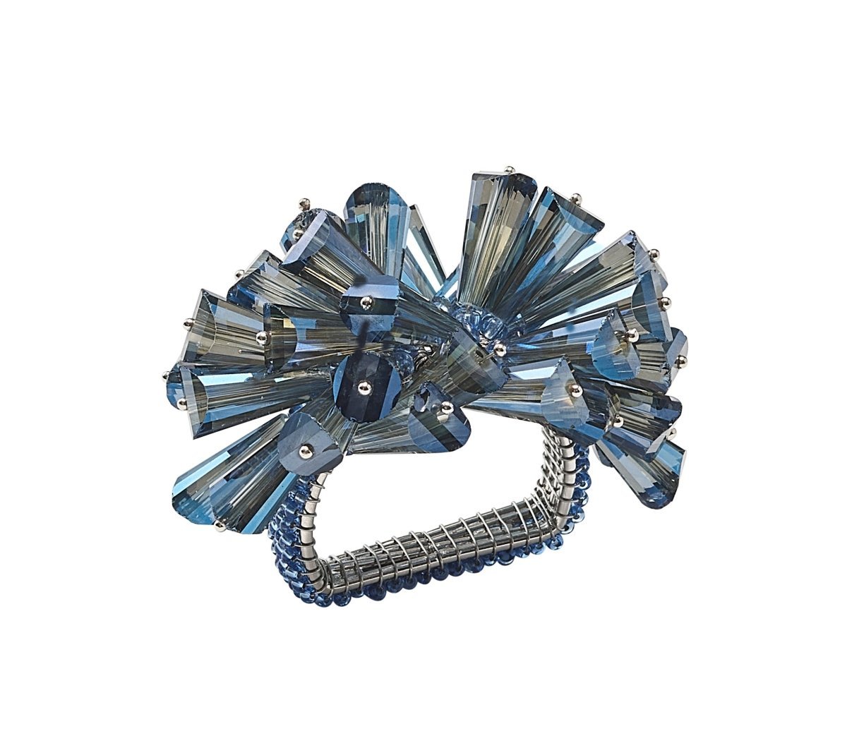 Dazzle Napkin Ring in Midnight Set of 4 by Kim Seybert