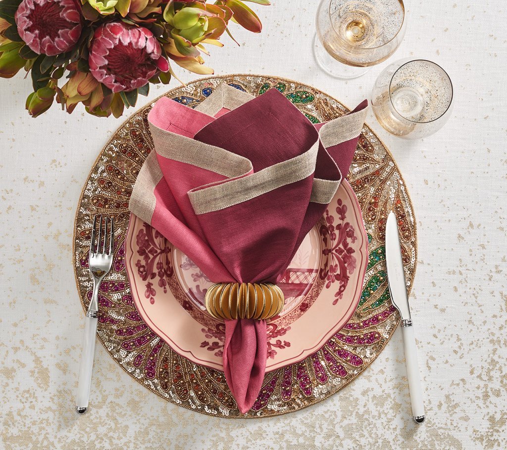 Dip Dye Napkin in Berry & Plum Set of 4 by Kim Seybert