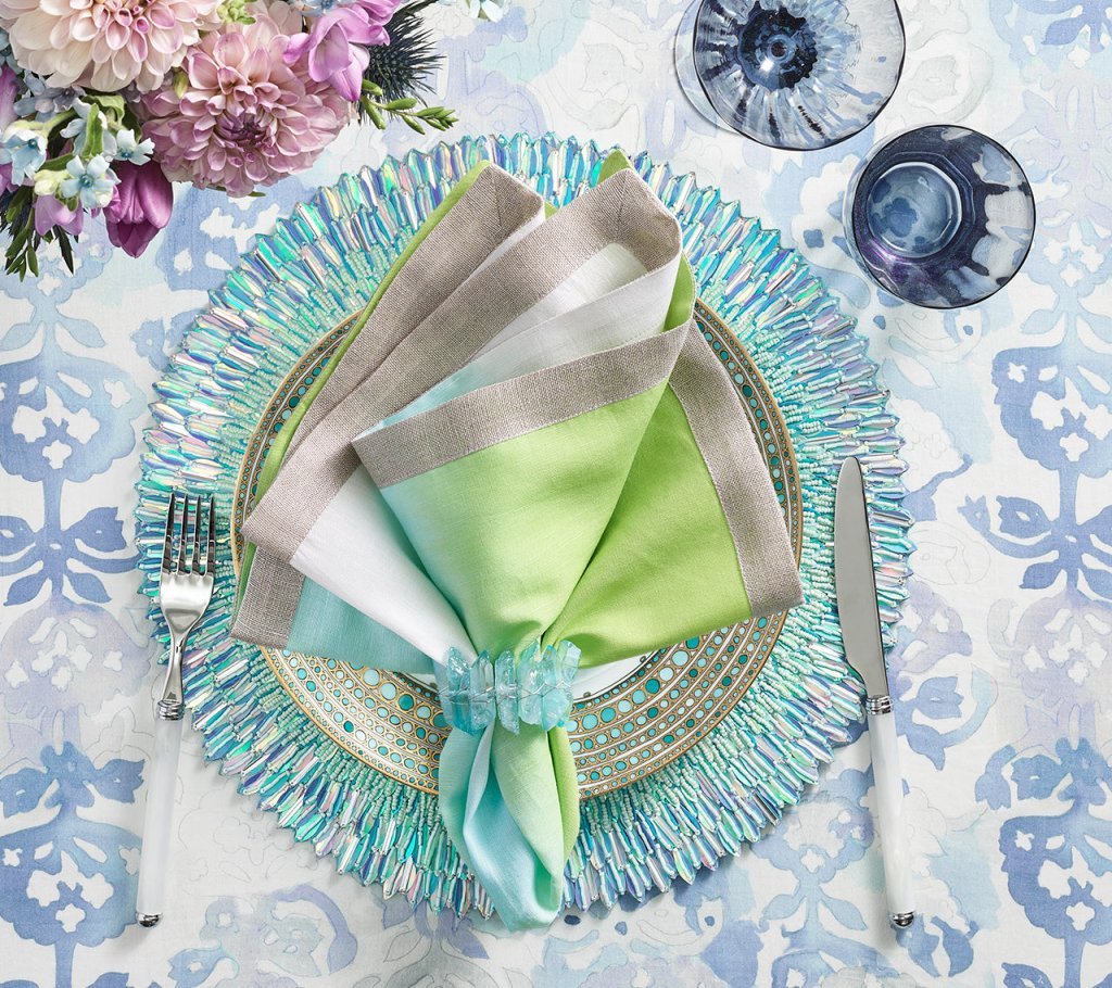 Dip Dye Napkin in Blue & Green Set of 4 by Kim Seybert