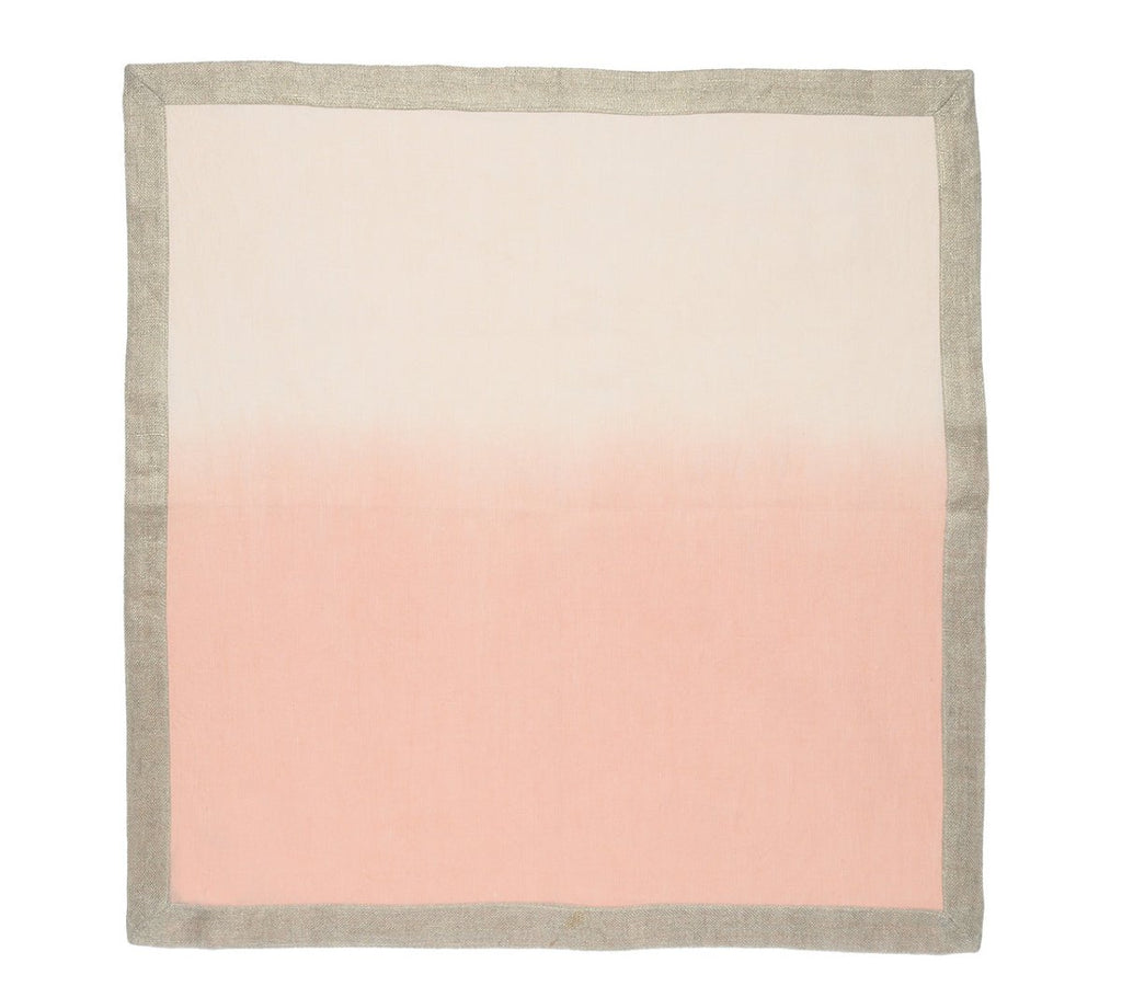 Dip Dye Napkin in Blush & Gold Set of 4 by Kim Seybert