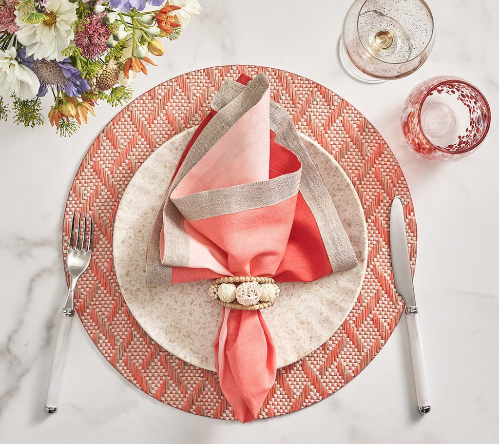 Dip Dye Napkin in Coral & Salmon Set of 4 by Kim Seybert