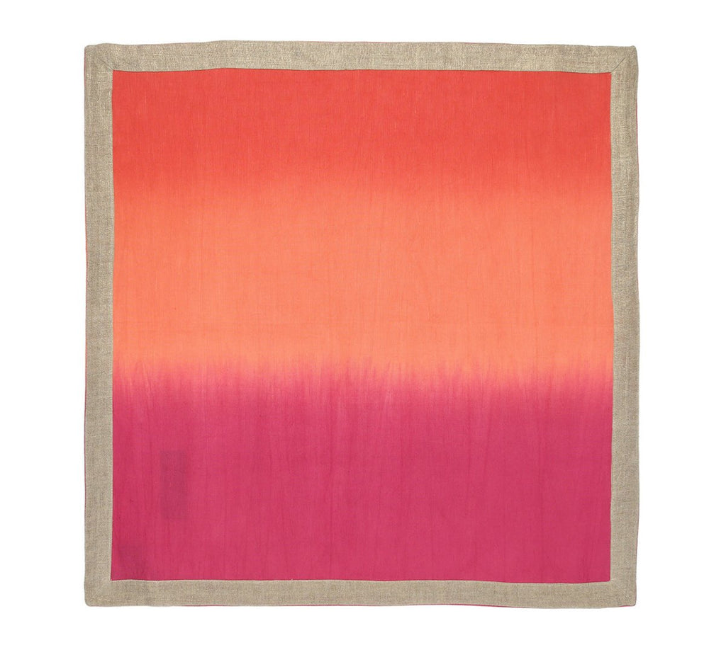 Dip Dye Napkin in Fuchsia & Orange Set of 4 by Kim Seybert