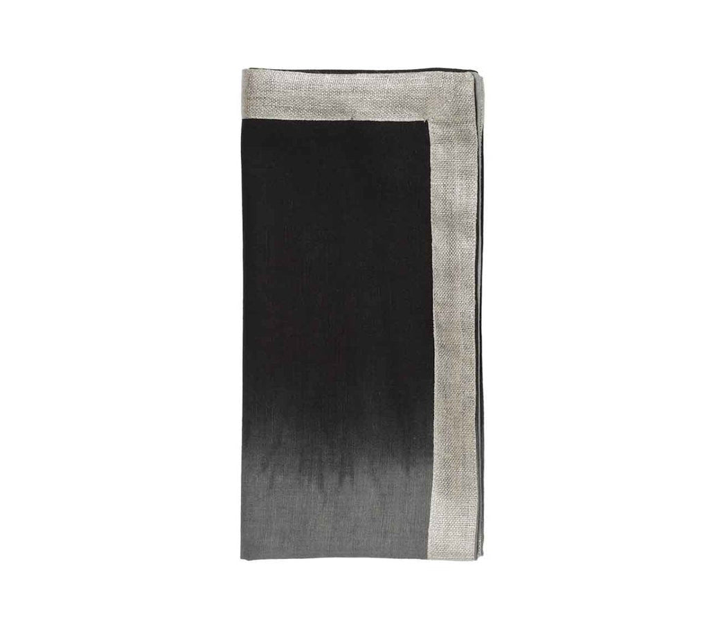 Dip Dye Napkin in Gray & Black Set of 4 by Kim Seybert