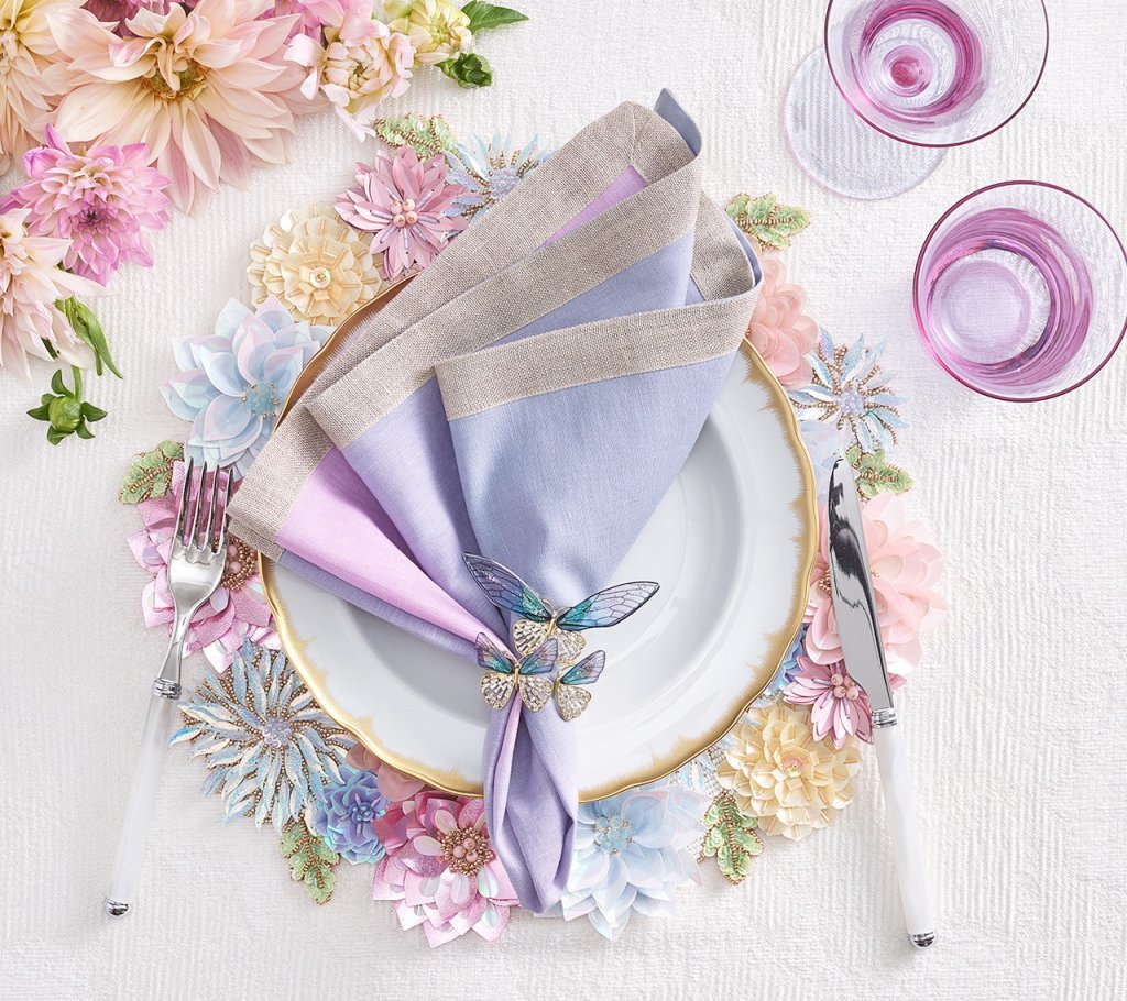 Dip Dye Napkin in Lilac & Periwinkle Set of 4 by Kim Seybert