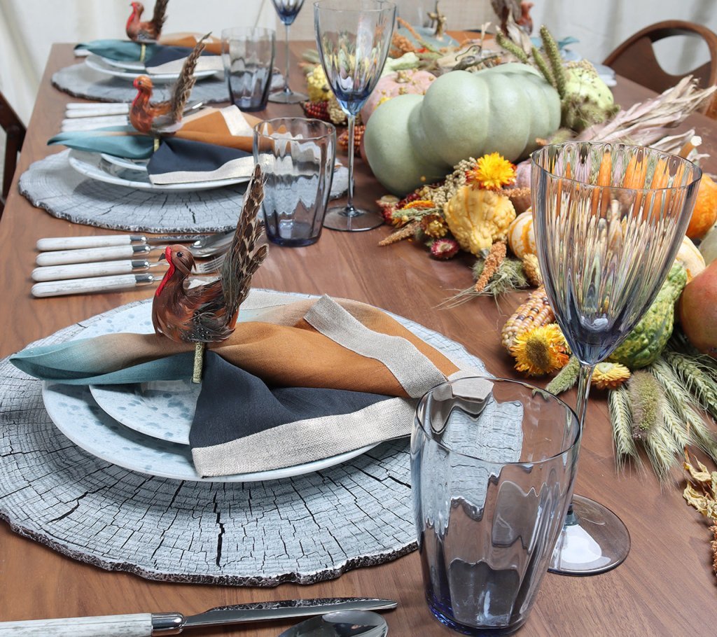 Dip Dye Napkin in Midnight & Copper Set of 4 by Kim Seybert