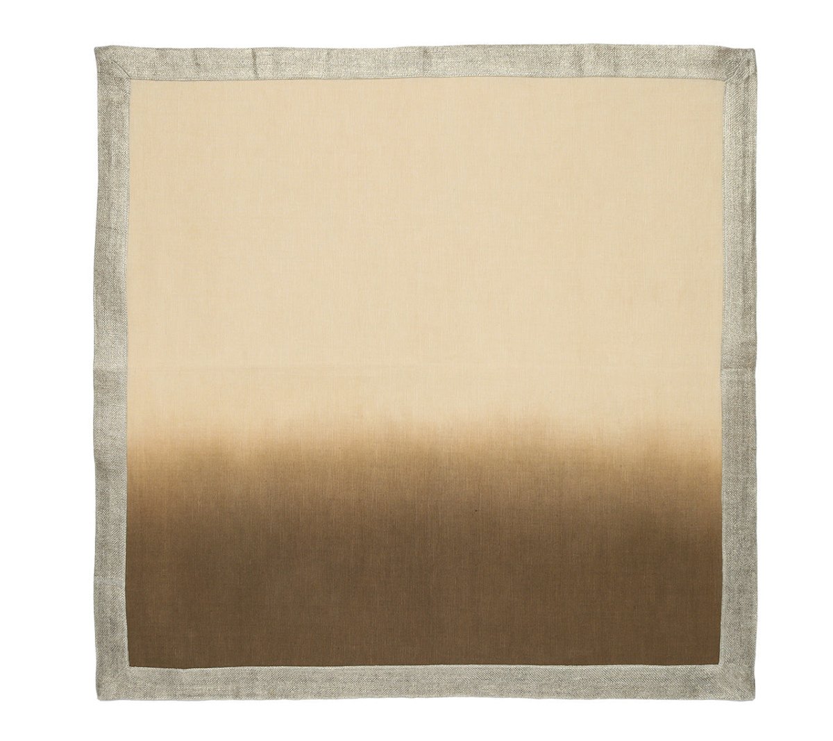 Dip Dye Napkin in Natural Brown & Gold Set of 4 by Kim Seybert