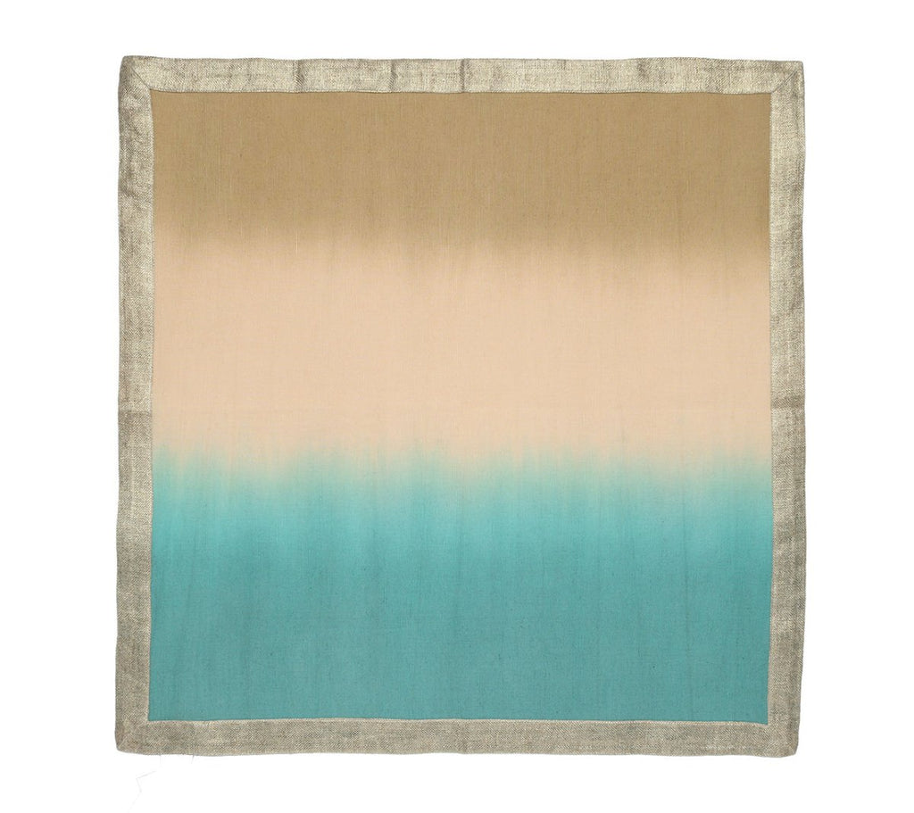 Dip Dye Napkin in Natural & Seafoam Set of 4 by Kim Seybert