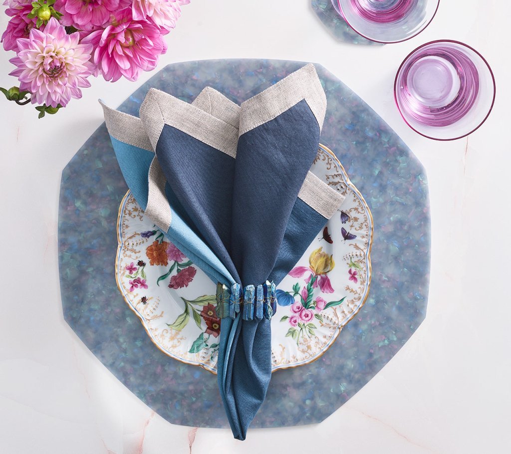 Dip Dye Napkin in Navy & Blue Set of 4 by Kim Seybert