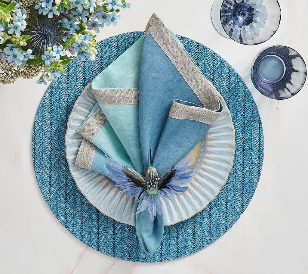 Dip Dye Napkin in Sky & Blue Set of 4 by Kim Seybert