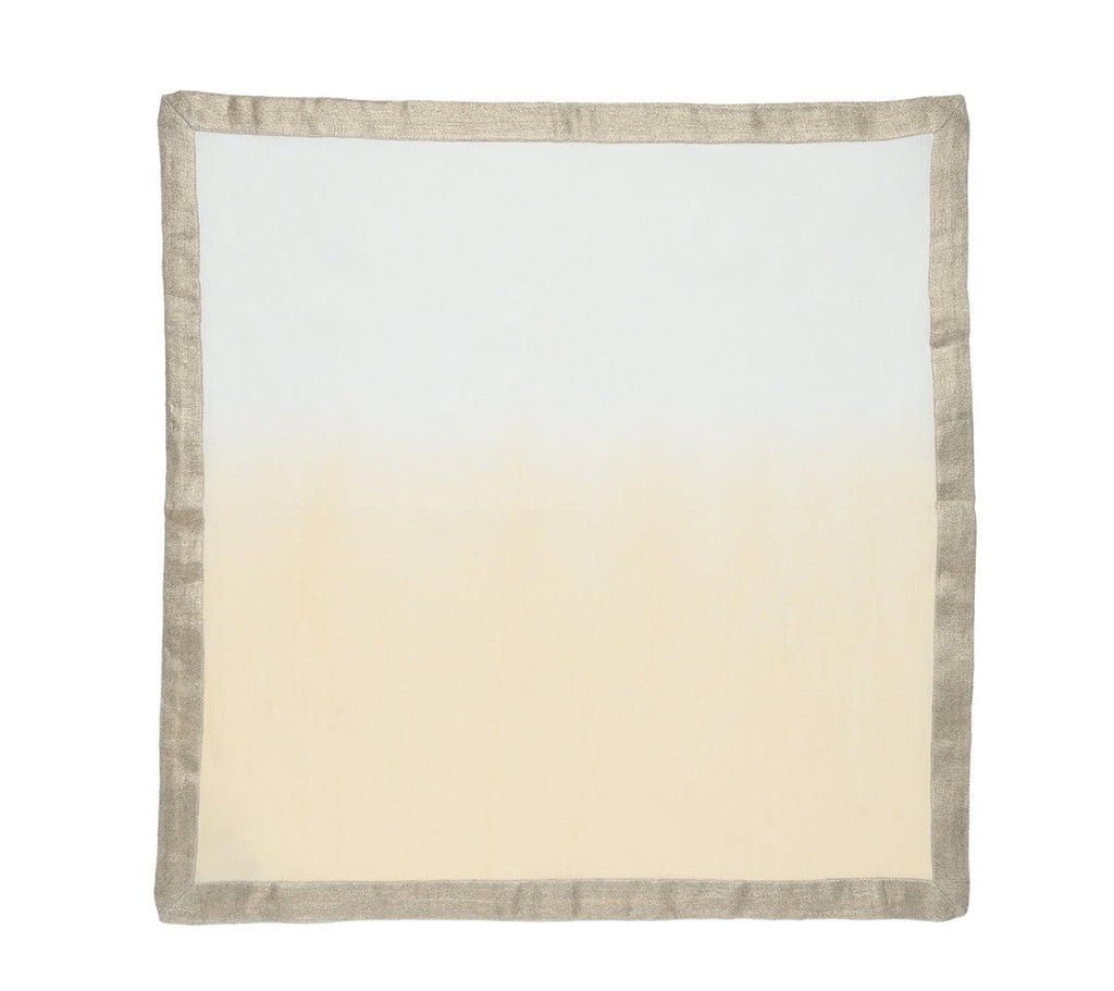 Dip Dye Napkin in White & Beige Set of 4 by Kim Seybert
