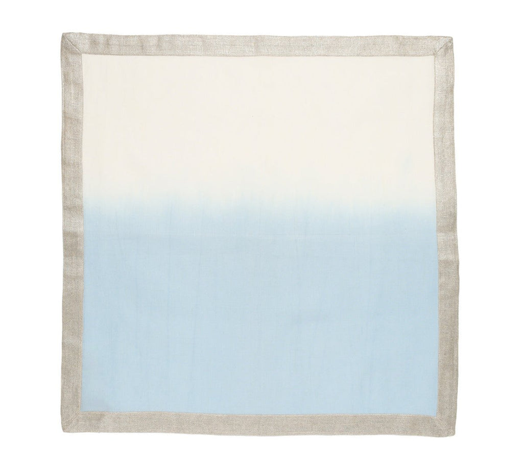 Dip Dye Napkin in White & Periwinkle Set of 4 by Kim Seybert