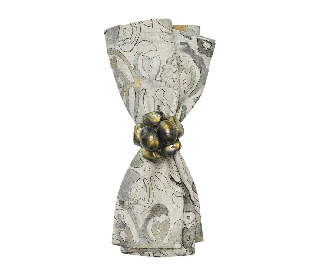 Giverny Napkin in Natural & Gray, Set of 4 Kim Seybert