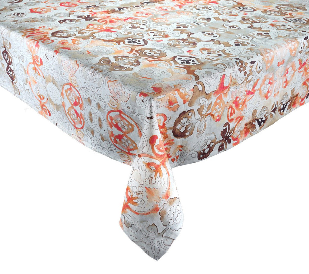 Giverny Tablecloth in Natural & Brown Kim Seybert