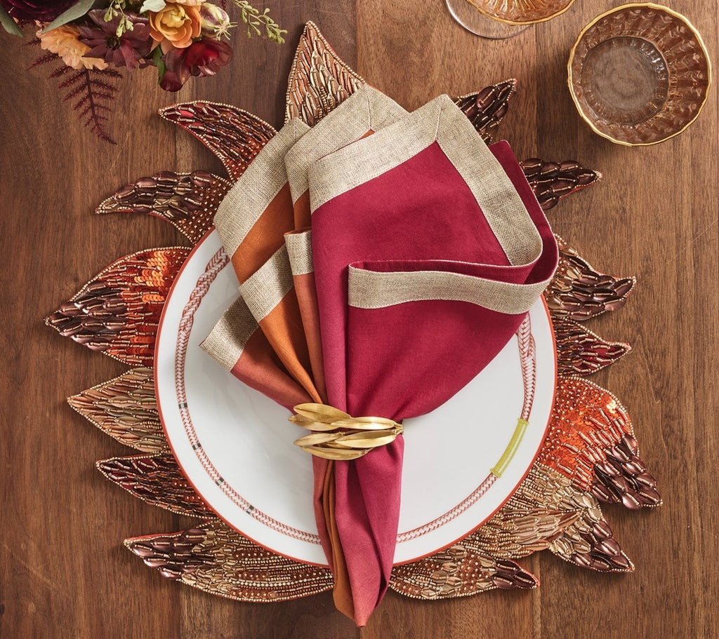 Harvest Placemat in Brown & Orange, Set of 2 Kim Seybert