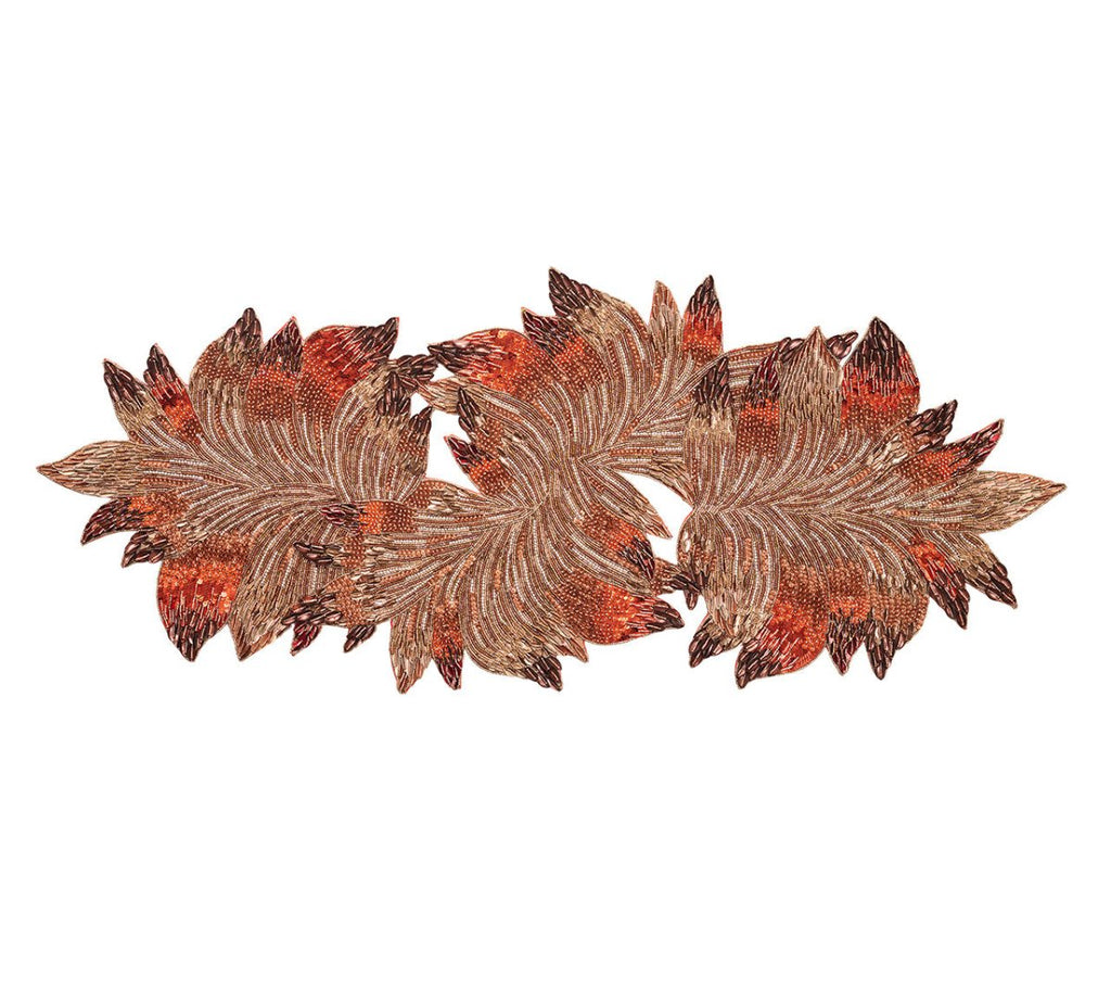 Harvest Table Runner in Brown & Orange Kim Seybert