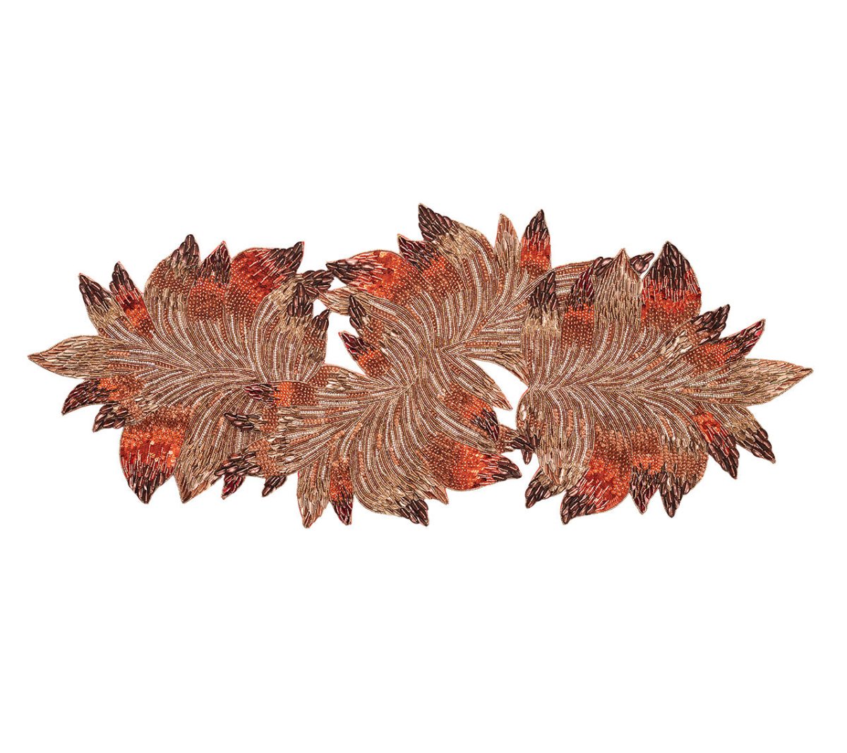 Harvest Table Runner in Brown & Orange Kim Seybert