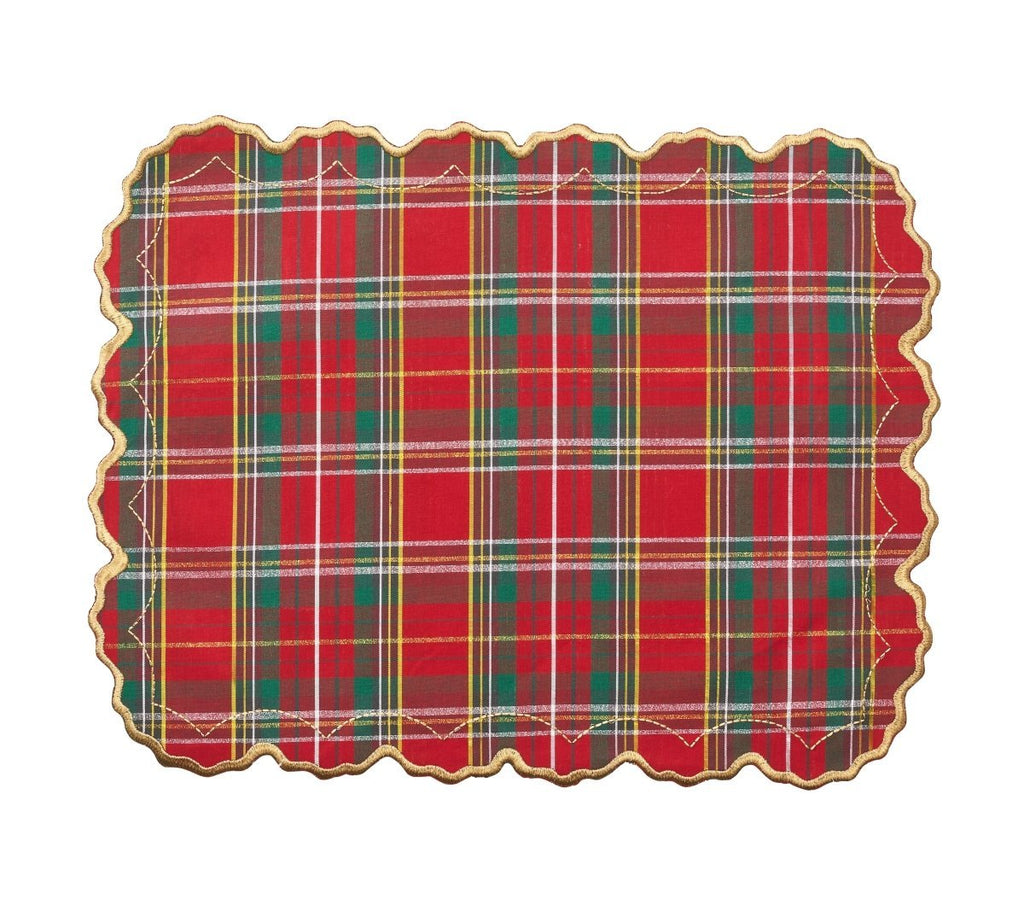 Holiday Threads Placemat in Red, Green & Gold Set of 4 by Kim Seybert
