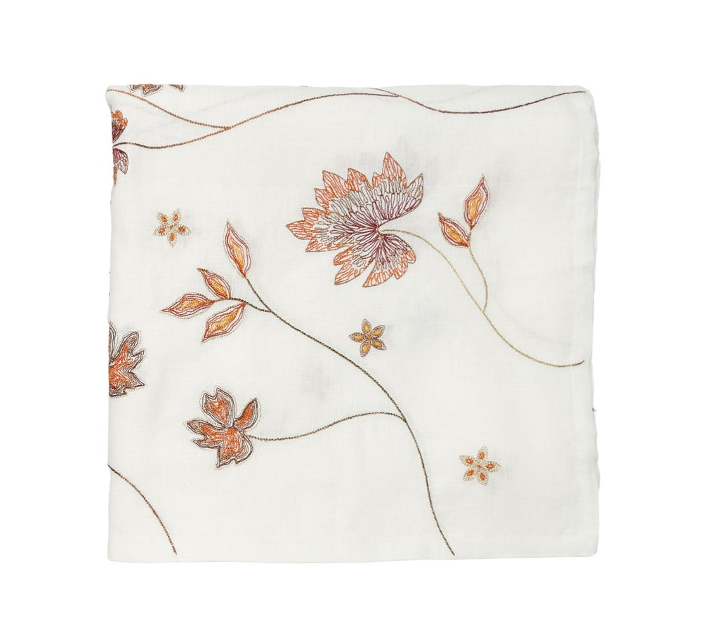 Maple Hues Tablecloth in White & Multi Kim Seybert