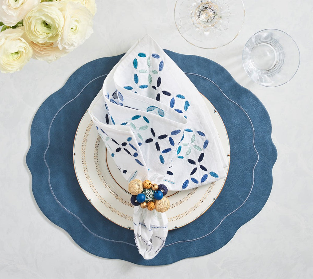 Tailored Placemat in Blue by Kim Seybert