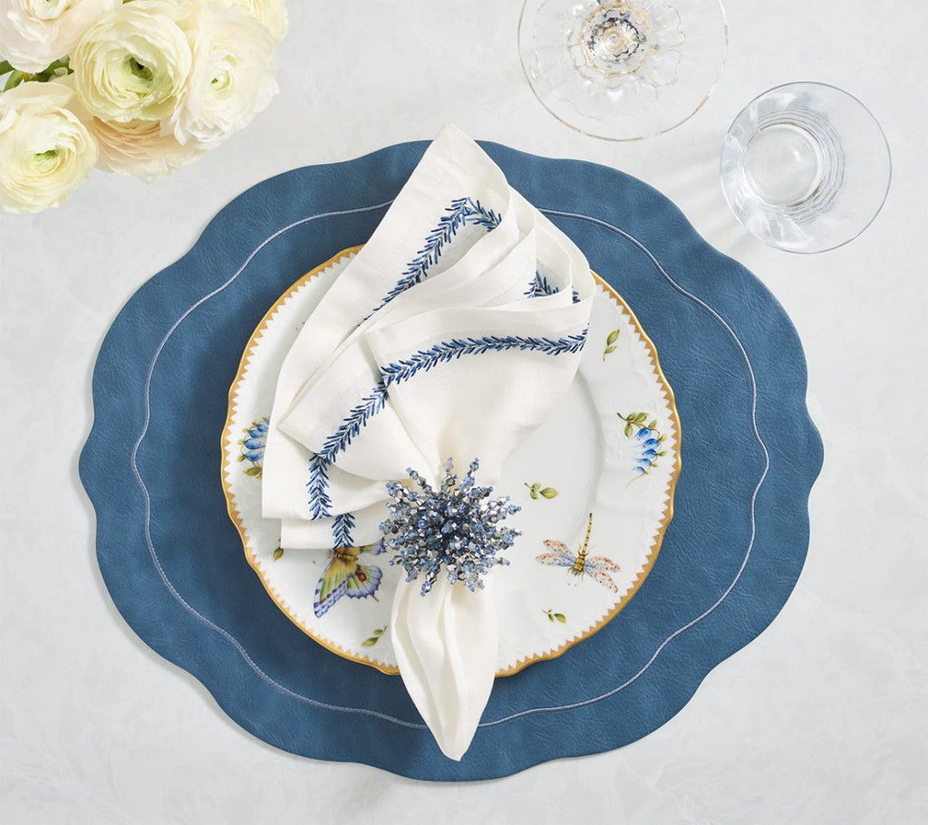 Tailored Placemat in Blue by Kim Seybert