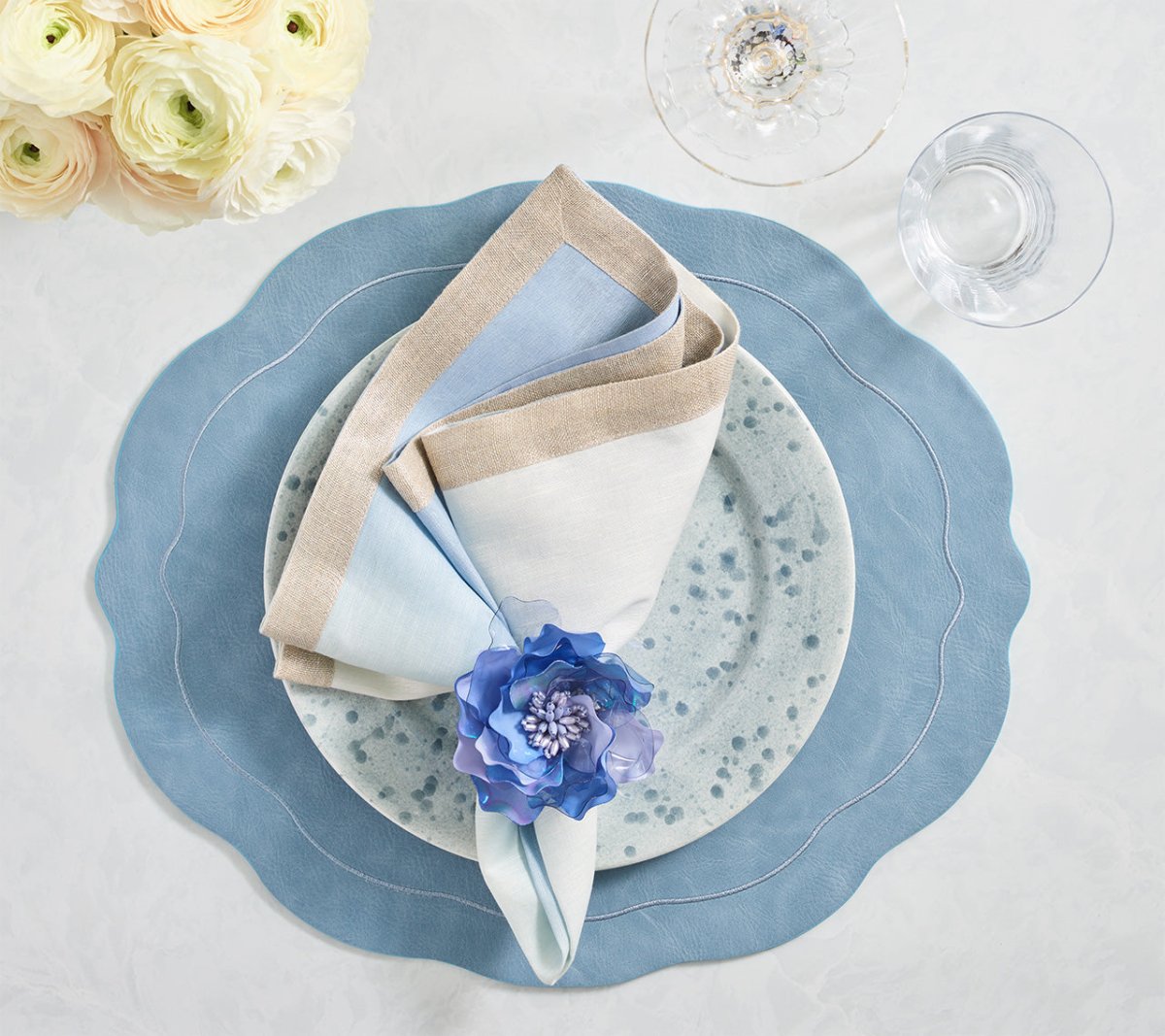 Tailored Placemat in Periwinkle by Kim Seybert