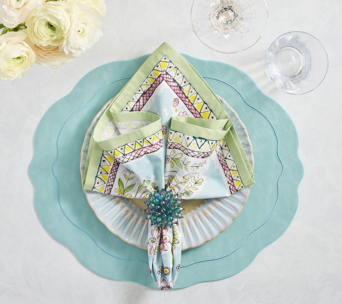 Tailored Placemat in Seafoam by Kim Seybert