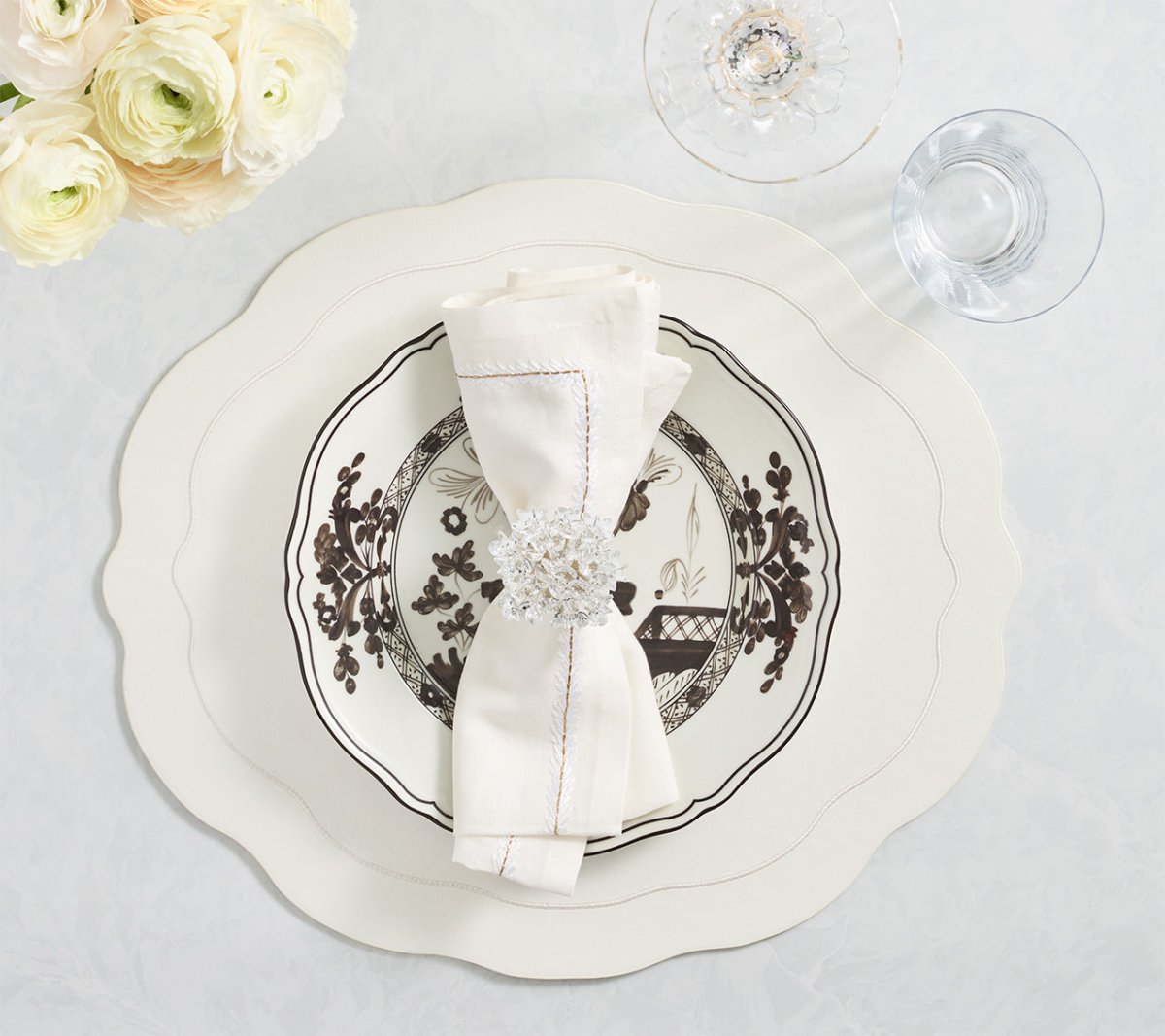 Tailored Placemat in White by Kim Seybert