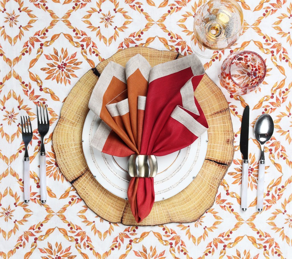 Woodland Placemat in Natural & Brown Set of 4 by Kim Seybert