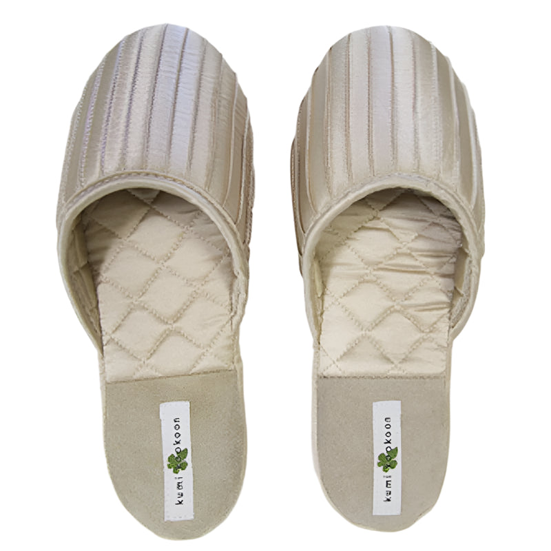Kumi Kookoon French Pleat Silk Slippers